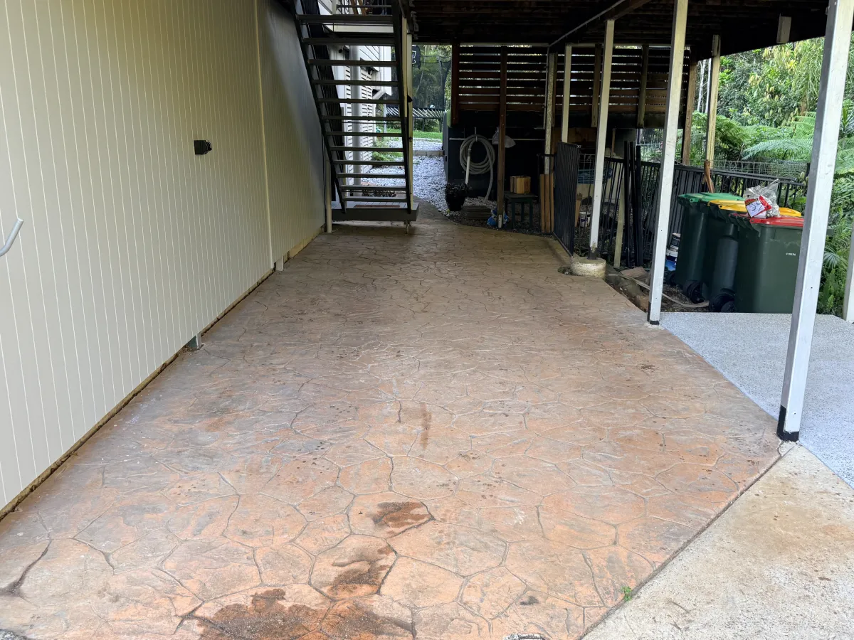 Concrete driveway in Forest Glen before sealing
