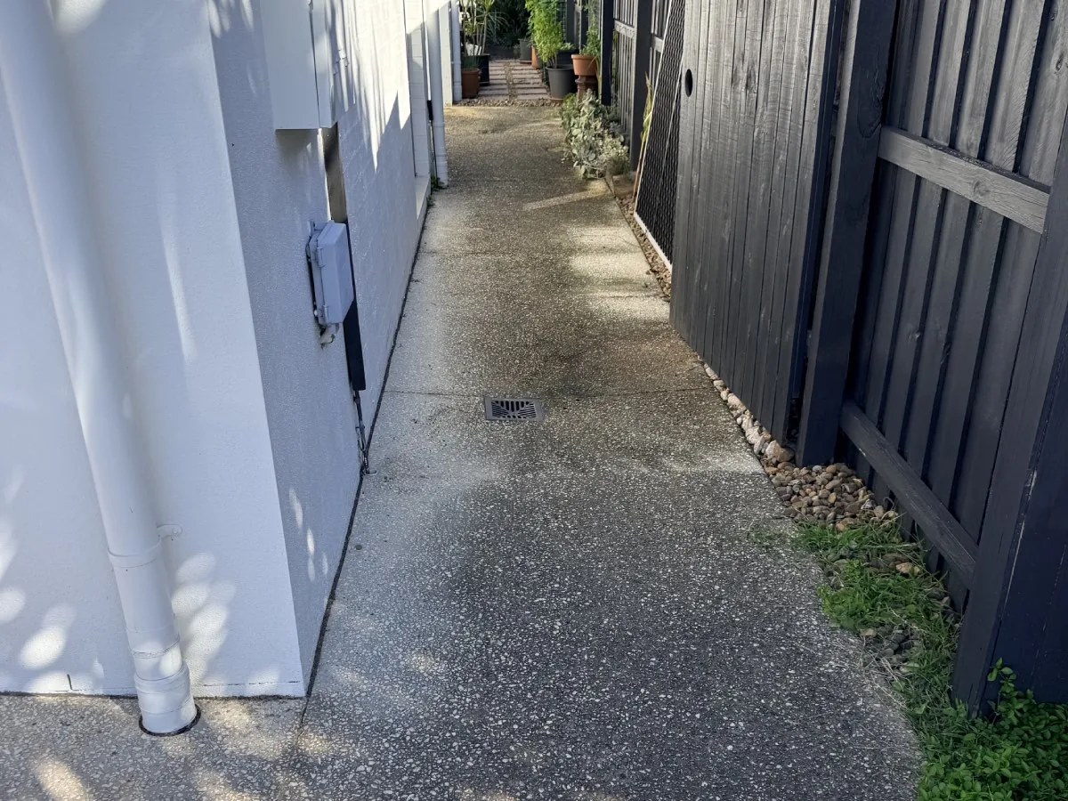 Concrete path in Buderim before restoration